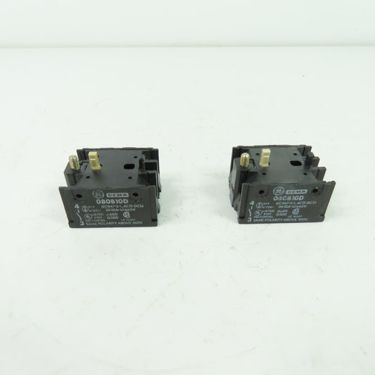 General Electric 080B10D Cema Contact Block 660V 10A Lot Of 2