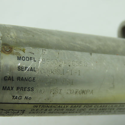 Ametek 88F005A2CSSC Pressure Transmitter 12-40VDC 4-20mADC 0-300PSI