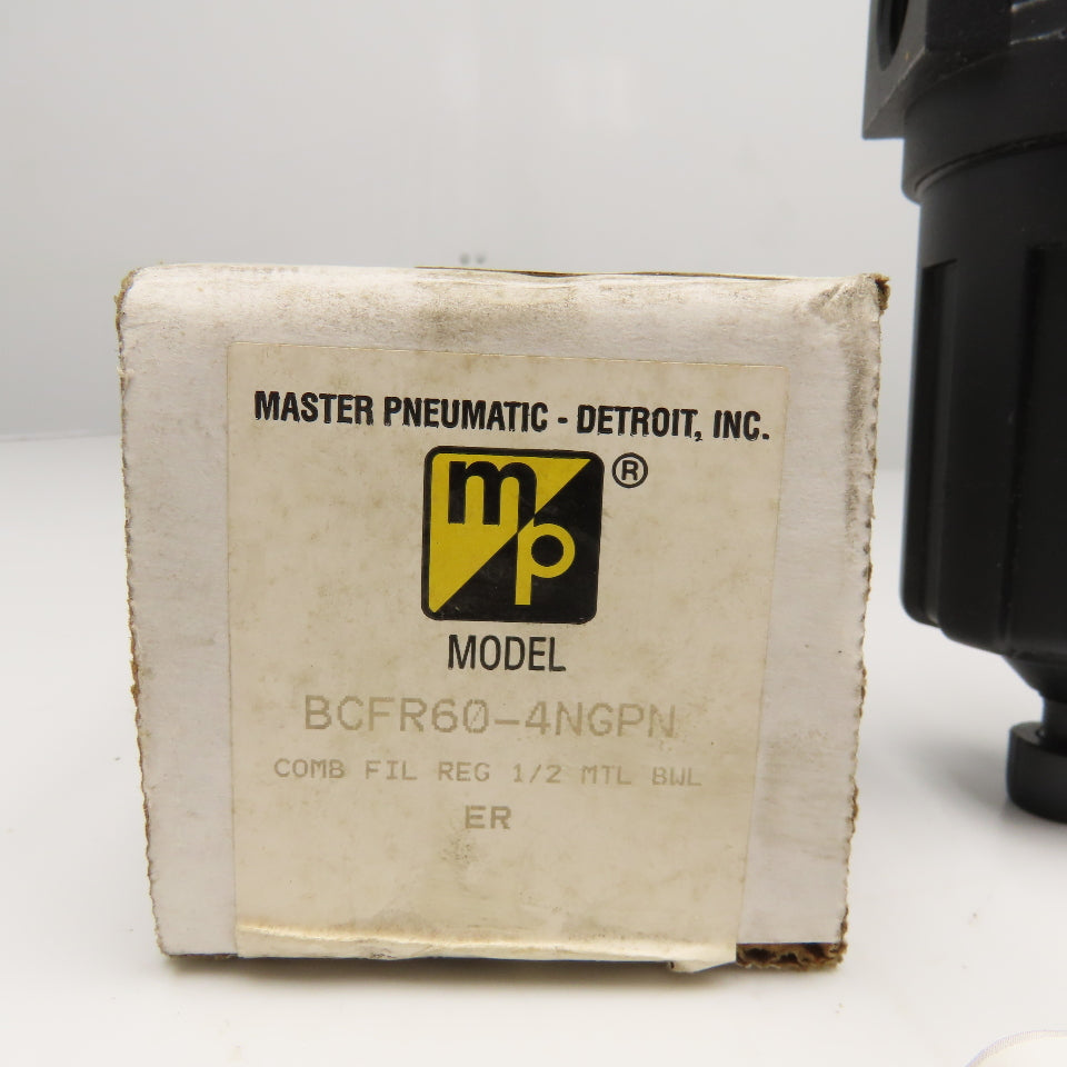 Master Pneumatic BCFR60-4 1/2" NPT Compressed Air Filter Regulator 0-100PSI