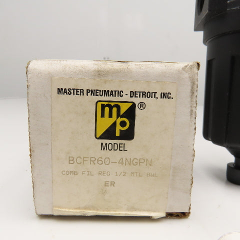 Master Pneumatic BCFR60-4 1/2" NPT Compressed Air Filter Regulator 0-100PSI