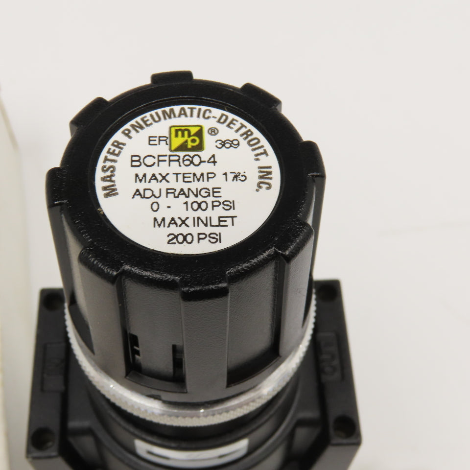 Master Pneumatic BCFR60-4 1/2" NPT Compressed Air Filter Regulator 0-100PSI