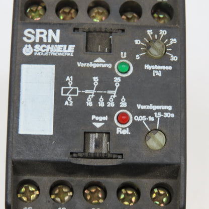 Schiele 2.413.571.24 Current Monitor Relay 0.05-30s 150-1500MA 110/130V