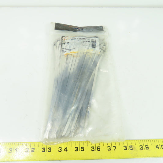 NSI SS8100 Stainless Steel Cable Ties 8" Max Bundle Dia. 1.97" Lot Of 100