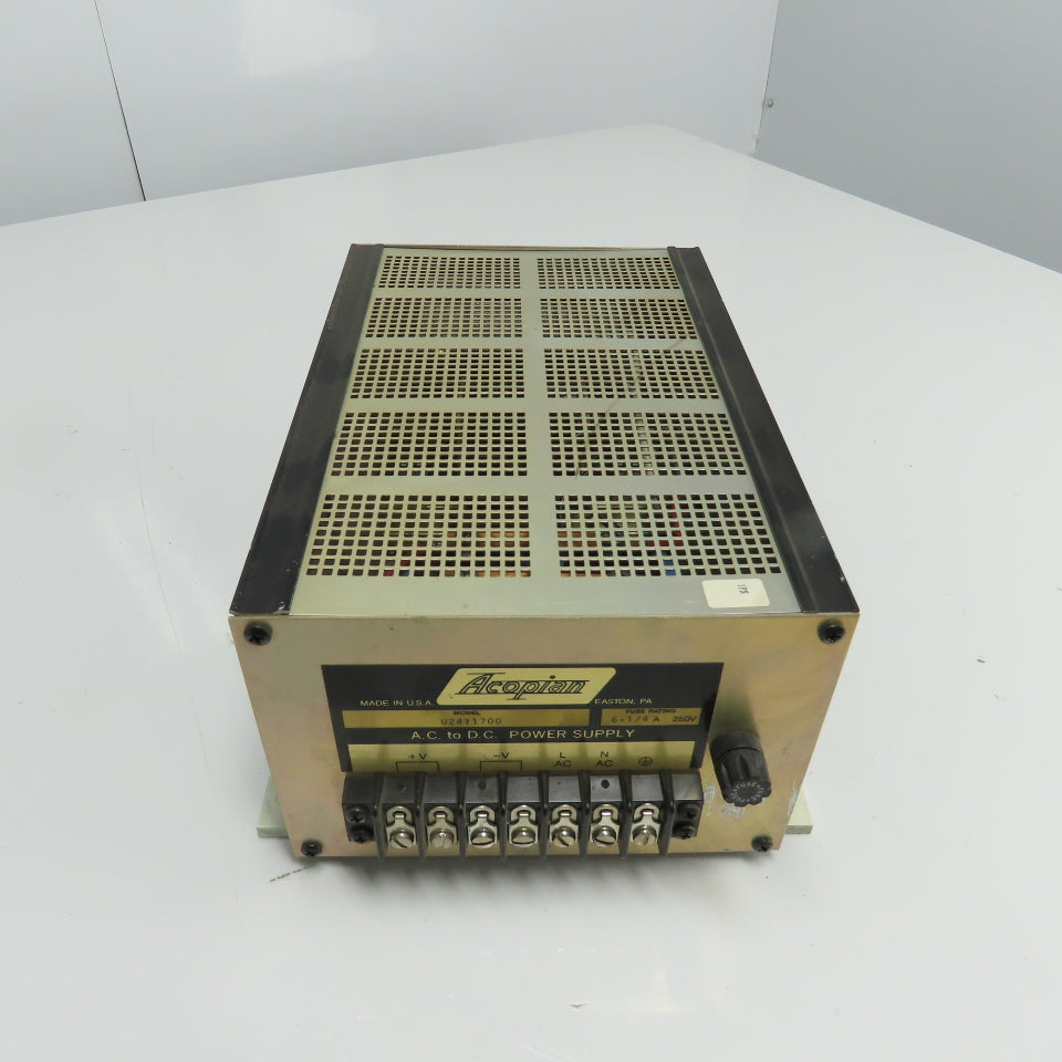 Acopian U24Y1700 AC To DC Power Supply 250V 6-1/4A