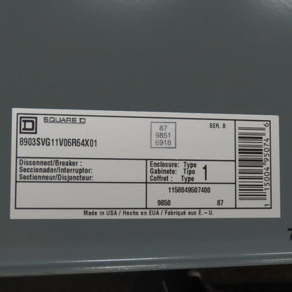 Square D 8903SVG11 40" x 22" x 10" Electrical Disconnect Service Enclosure