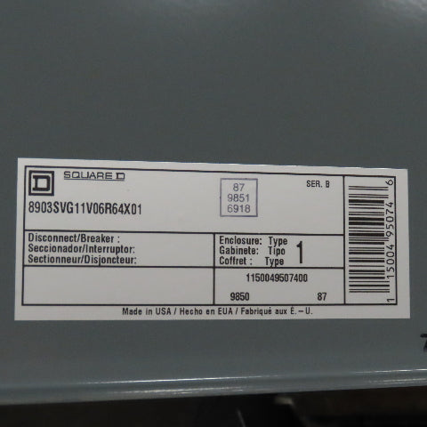 Square D 8903SVG11 40" x 22" x 10" Electrical Disconnect Service Enclosure