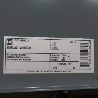 Square D 8903SVG11 40" x 22" x 10" Electrical Disconnect Service Enclosure