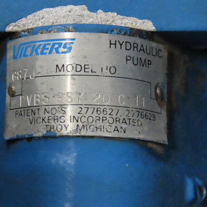 Vickers PVB5 RSY 20 C 11 12 Gallon Hydraulic Power Unit 5Hp 230/460V