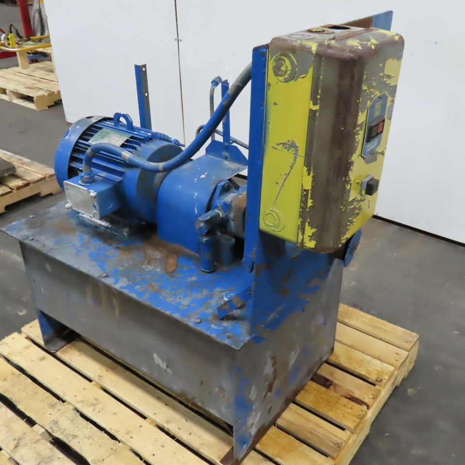 Vickers V210-2-1A-12 24 Gallon Hydraulic Power Unit 10Hp 230/460V 3Ph