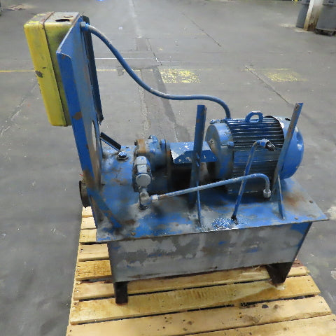 Vickers V210-2-1A-12 24 Gallon Hydraulic Power Unit 10Hp 230/460V 3Ph