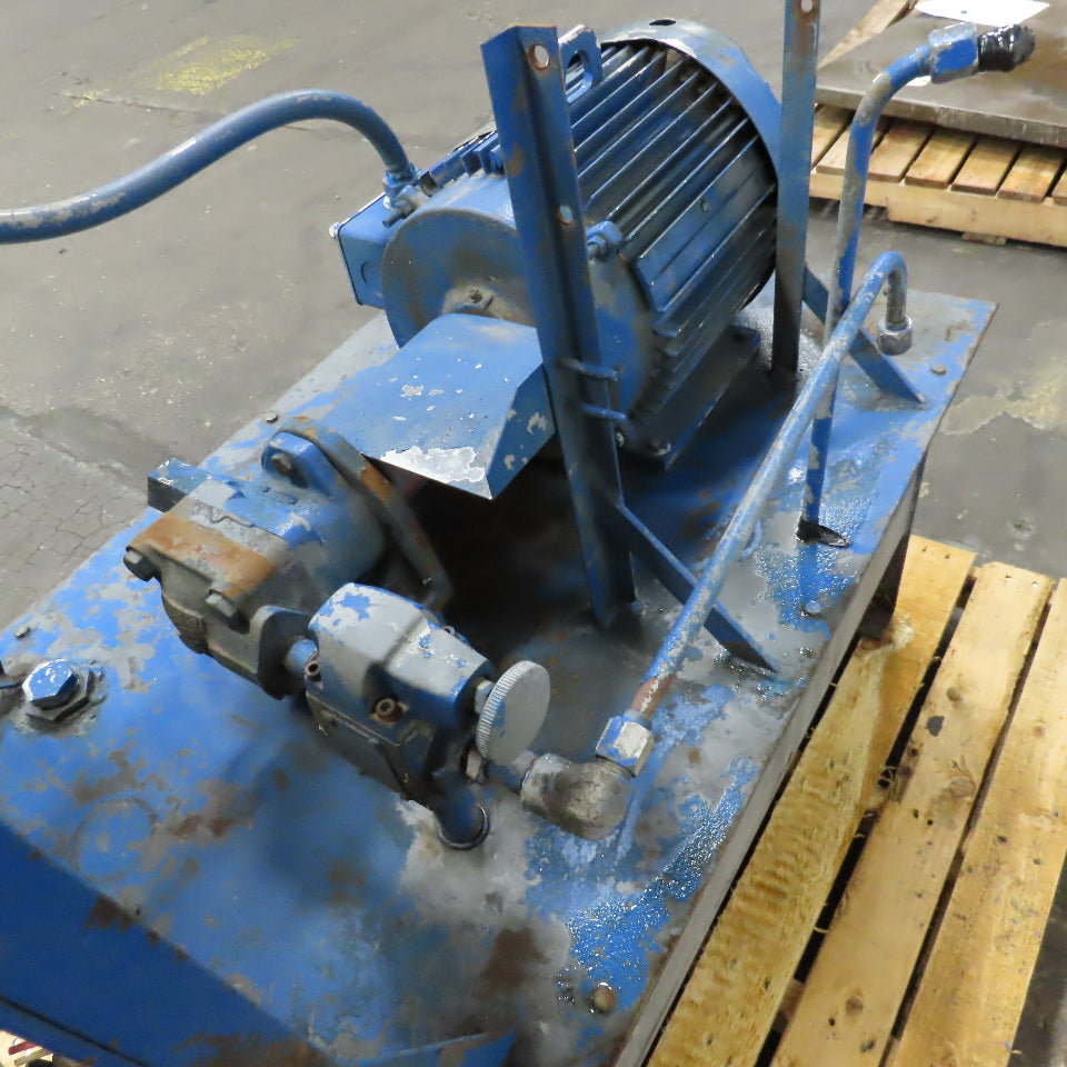 Vickers V210-2-1A-12 24 Gallon Hydraulic Power Unit 10Hp 230/460V 3Ph