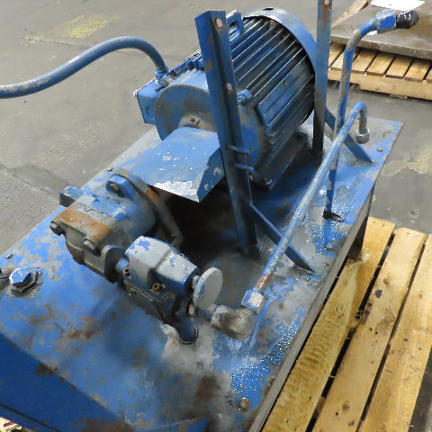 Vickers V210-2-1A-12 24 Gallon Hydraulic Power Unit 10Hp 230/460V 3Ph