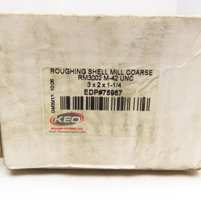 KEO Milling Cutters, LLC 75967 3" x 2" x 1-1/4" Roughing Shell Mill