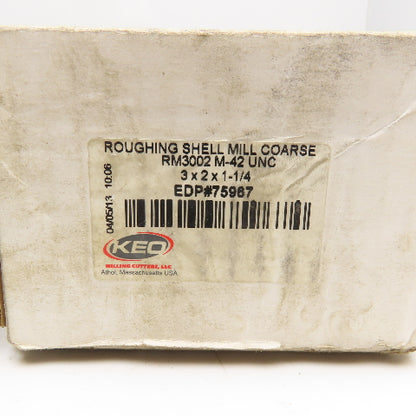 KEO Milling Cutters, LLC 75967 3" x 2" x 1-1/4" Roughing Shell Mill