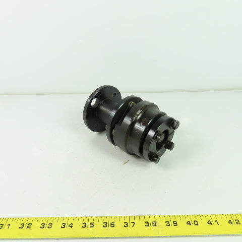 1-3/8" ID Bore Coupling W/ 1-1/8" Bore 2-3/4" Flange Adapter