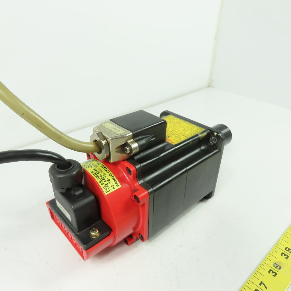 Fanuc A06B-0371-B077 a1/3000 0.3KW AC Servo Motor 90V 1Ph 3000RPM W/ Pulsecoder
