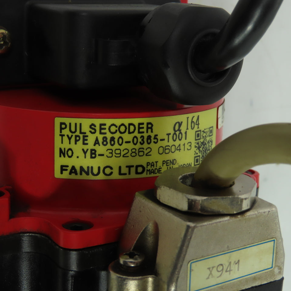 Fanuc A06B-0371-B077 a1/3000 0.3KW AC Servo Motor 90V 1Ph 3000RPM W/ Pulsecoder