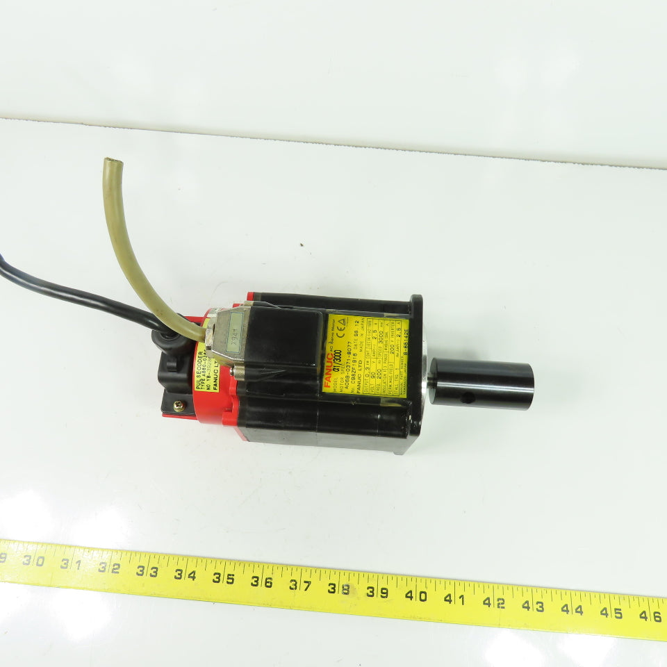 Fanuc A06B-0371-B077 a1/3000 0.3KW AC Servo Motor 90V 1Ph 3000RPM W/ Pulsecoder