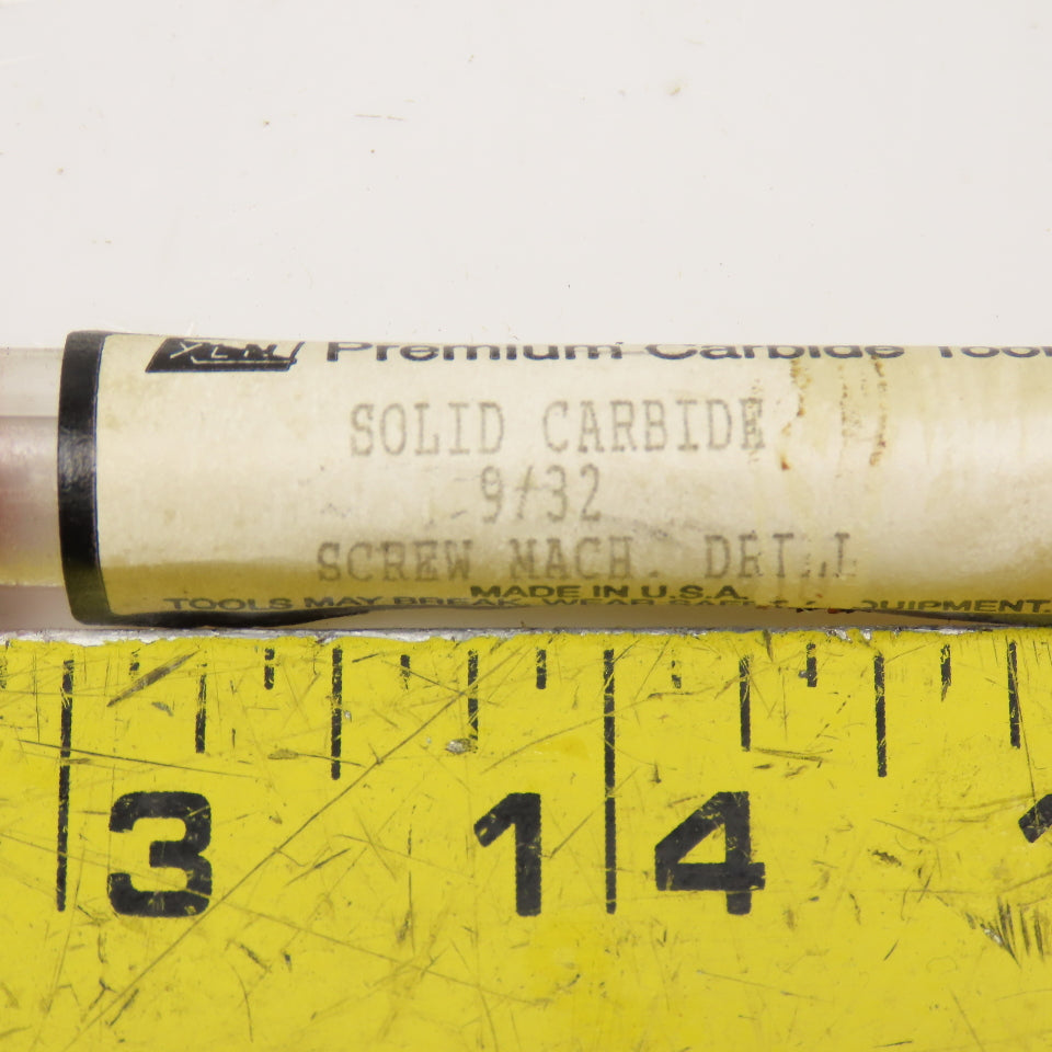 XLN 9/32 Premium Solid Carbide Tool 2 Flute Screw Machine Drill