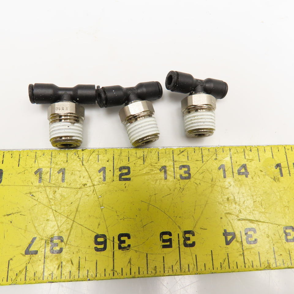 Legris 1/4" NPT x 4-5/32 x 4-5/32 Push To Connect Branch Tee Lot Of 3