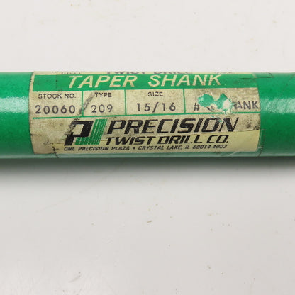 Precision Twist Drill 20060 15/16" Two Flute Twist Drill MT3 Shank 118° 10-3/4"