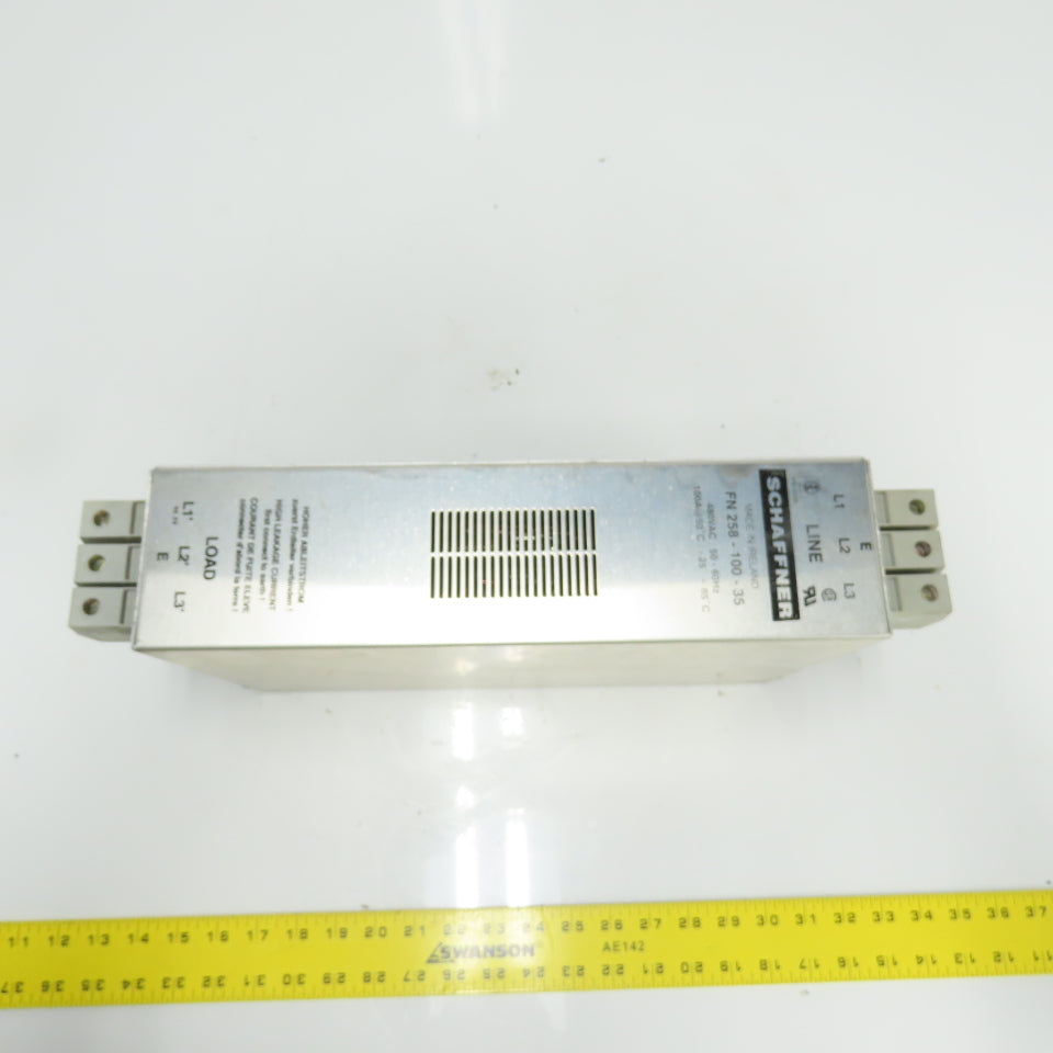 Schaffner FN 258-100-35 Line Filter 480VAC 100A 50/60Hz