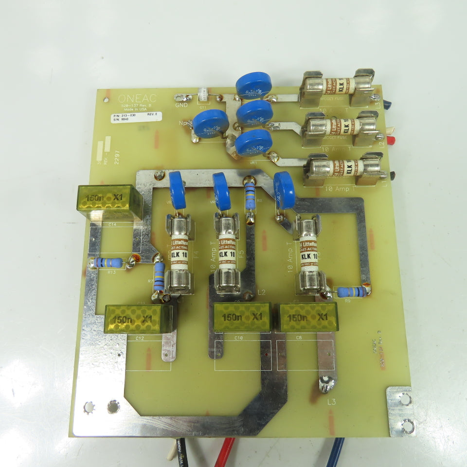 Oneac 520-137 Rev B Circuit Board Panel 313-030
