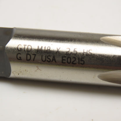 Widia 14878 M18 x 2.5 Metric Plug Tap 4 Flute