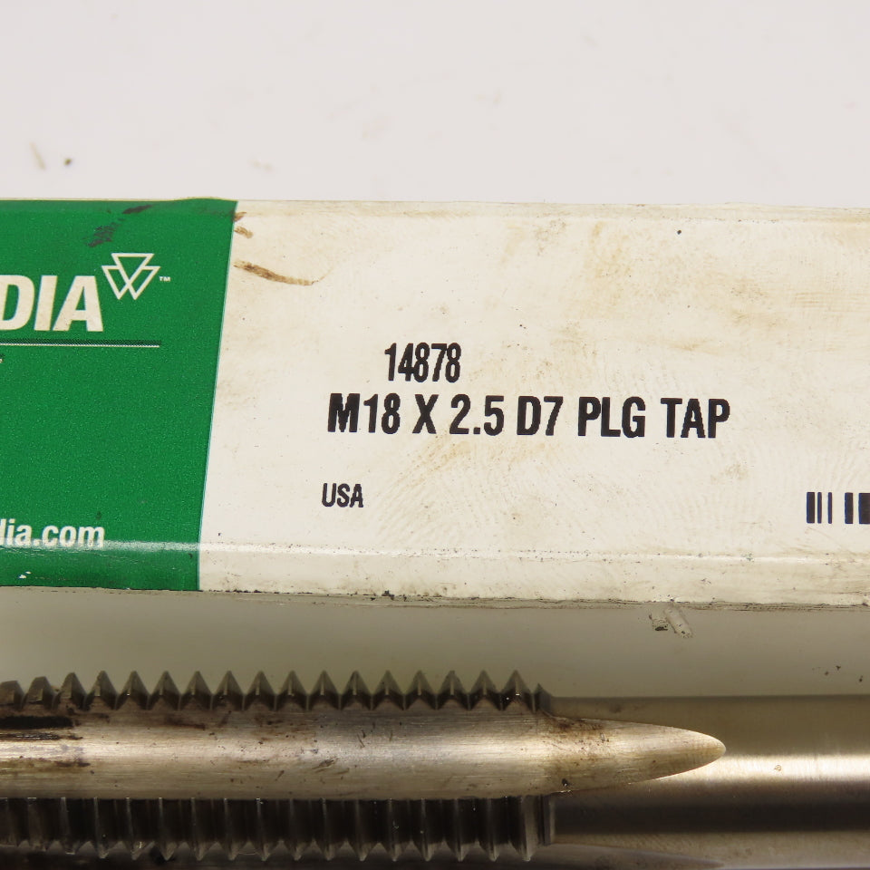 Widia 14878 M18 x 2.5 Metric Plug Tap 4 Flute