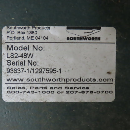 Southworth LS2-48W 2000Lbs 84" x 64" Lift Table 8"-56" Lift 230/460V 3Ph