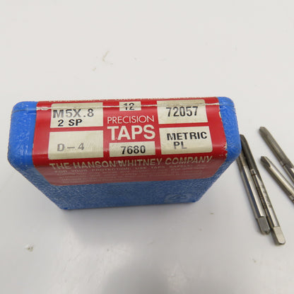 Hanson Whitney 72057 M5 x 0.8 D-4 4 Flute Metric Plug Tap Lot Of 9