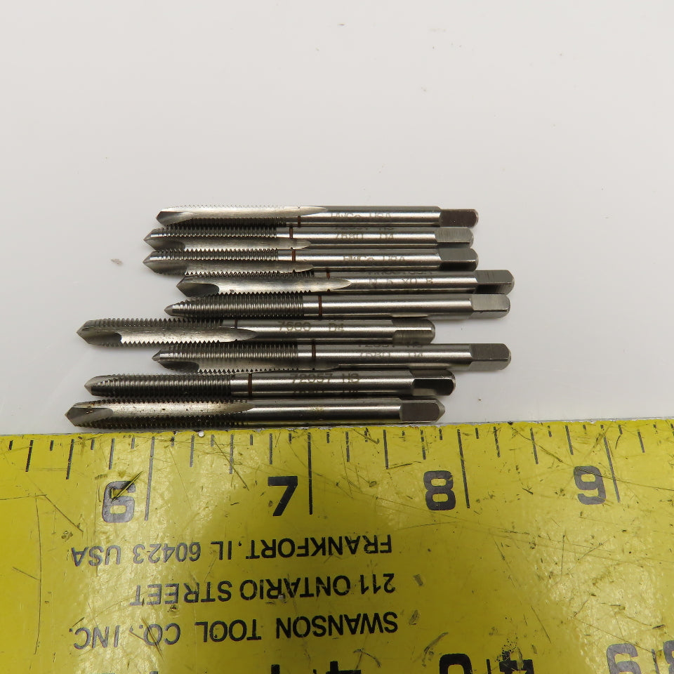 Hanson Whitney 72057 M5 x 0.8 D-4 4 Flute Metric Plug Tap Lot Of 9