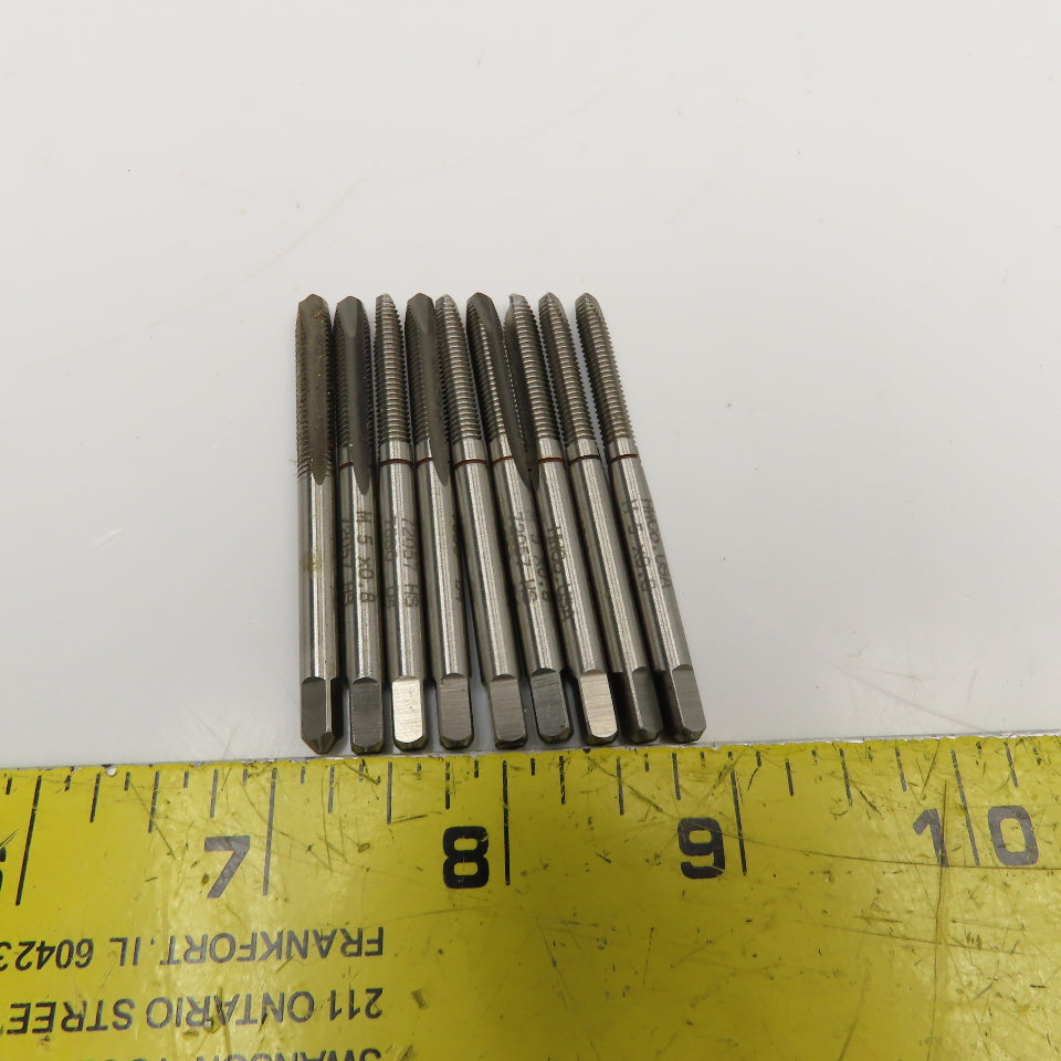 Hanson Whitney 72057 M5 x 0.8 D-4 4 Flute Metric Plug Tap Lot Of 9