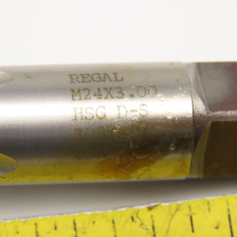 Regal Cutting Tools 027809AS M24 x 3.0 Metric Plug Tap 4 Flute D8 HSG