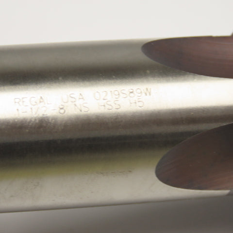 Regal 1-1/2"-8 NS HSS 4 Flute Plug Tap