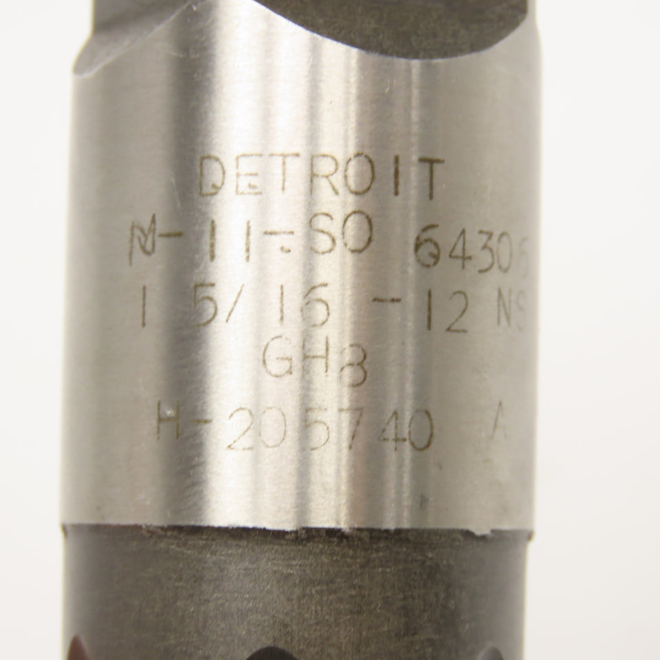 Detroit 1-5/16"-12 NS GH-8 Plug Tap 6 Flute USA