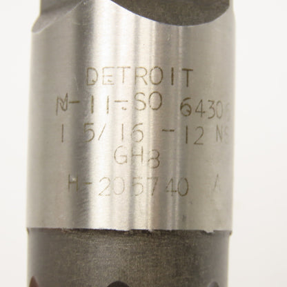 Detroit 1-5/16"-12 NS GH-8 Plug Tap 6 Flute USA
