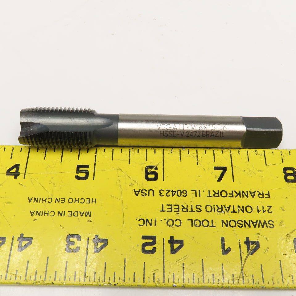 Vega XHP-P 72630 M16x1.5 Metric Spiral Plug Tap 3 Flute