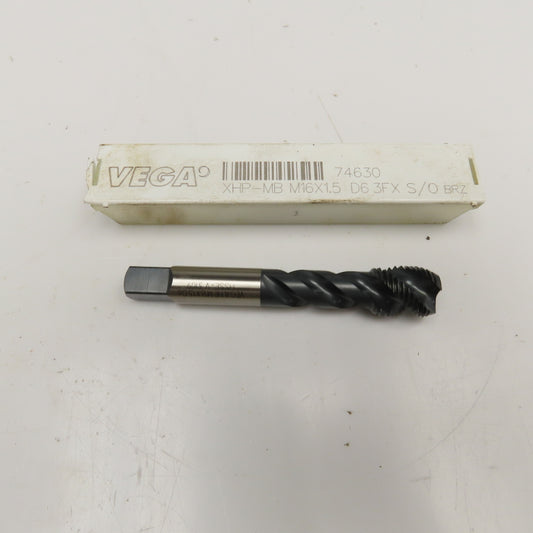 Vega 74630 XHP-MB M16 x 1.5 D6 3FX Spiral 3 Flute Bottoming Tap