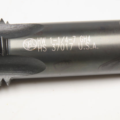 1-1/4"-7 UNF GH4 HSS 4 Flute Straight Plug Tap Black Oxide