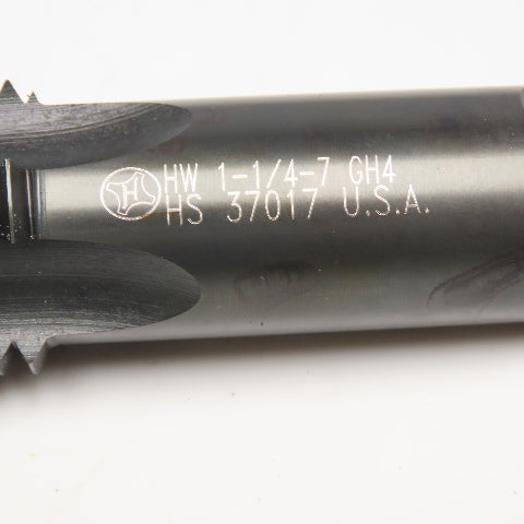 1-1/4"-7 UNF GH4 HSS 4 Flute Straight Plug Tap Black Oxide