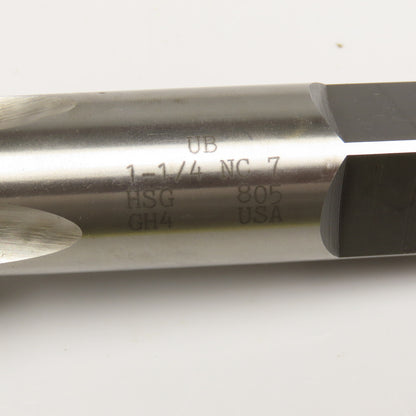 Union Butterfield 1-1/4"-7 NC HSG GH4 4 Flute Straight Plug Tap