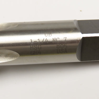 Union Butterfield 1-1/4"-7 NC HSG GH4 4 Flute Straight Plug Tap