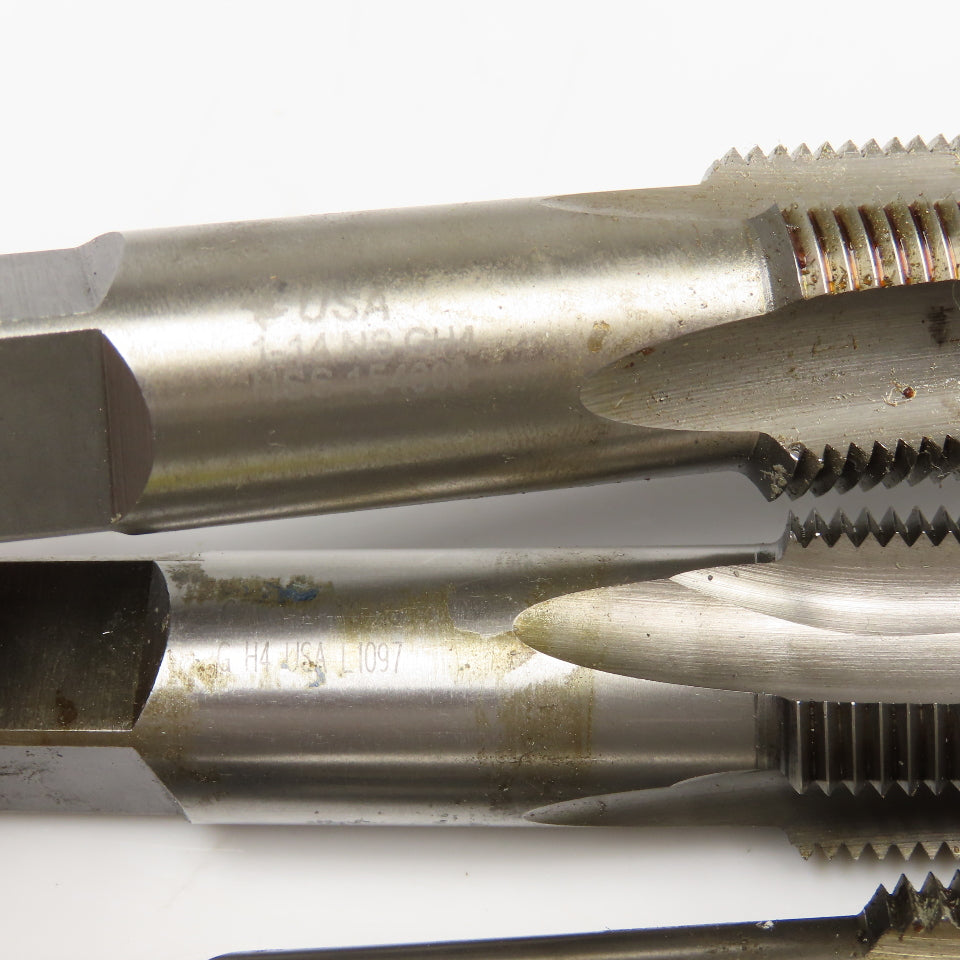 1"-14 NS HSS H4 Plug Tap 4 Flute Made In USA Lot Of 3