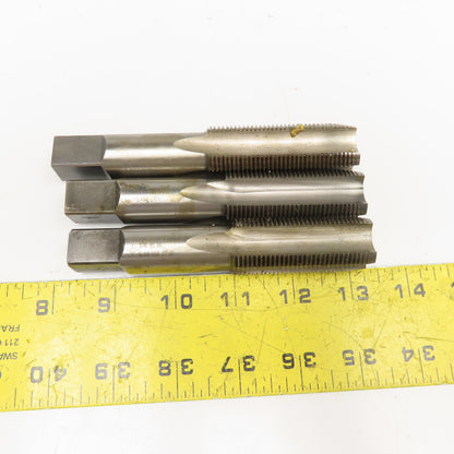 1"-14 NS HSS H4 Plug Tap 4 Flute Made In USA Lot Of 3