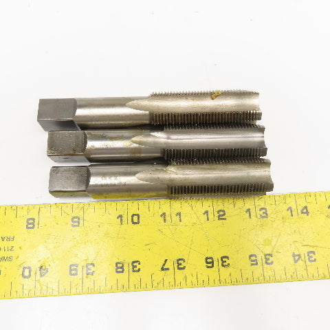 1"-14 NS HSS H4 Plug Tap 4 Flute Made In USA Lot Of 3