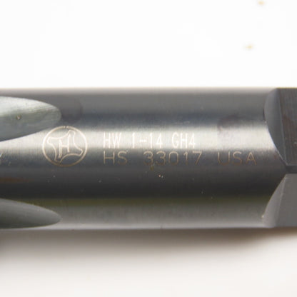 Hanson Whitney 1"-14 GH4 HS 4 Flute Straight Plug Tap Black Oxide