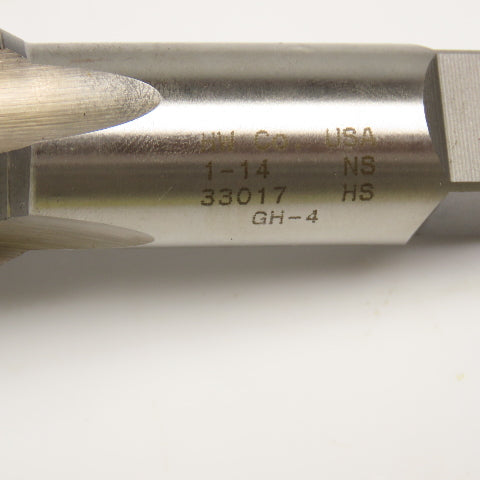 Hanson Whitney 1"-14 NS HS GH-4 4 Flute Straight Plug Tap