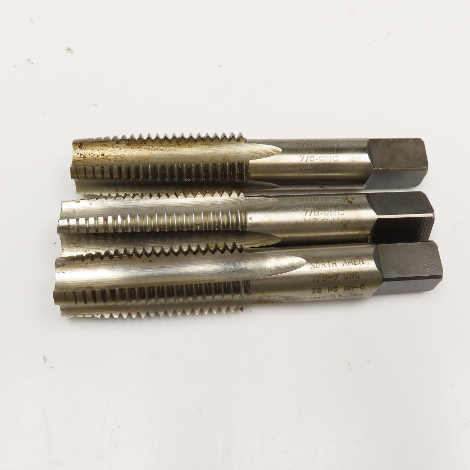 Hanson 7/8"-9 NC HS GH4 4 Flute Plug Tap Used Lot Of 3