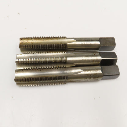 Hanson 7/8"-9 NC HS GH4 4 Flute Plug Tap Used Lot Of 3